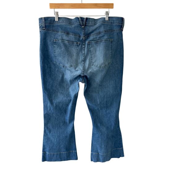 Veronica Beard Sheridan Exaggerated Flare High Rise Jeans Keystone Blue Size 20 - Picture 6 of 13